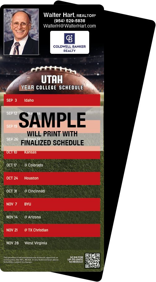 Football Schedules | ReaMark Real Estate Magnets